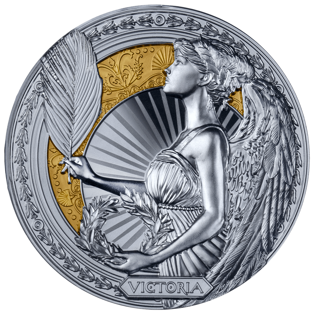 2024 Niue Victoria 1 oz Silver Antiqued Resin Filled Black Proof Coin