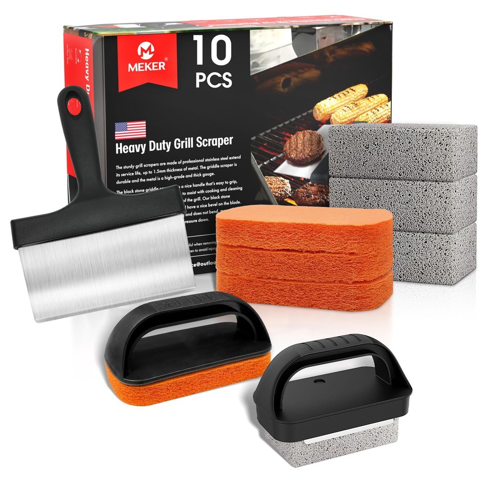 Griddle Cleaning Kit for Blackstone, Flat Top Grill Cleaning Kit with Grill S...