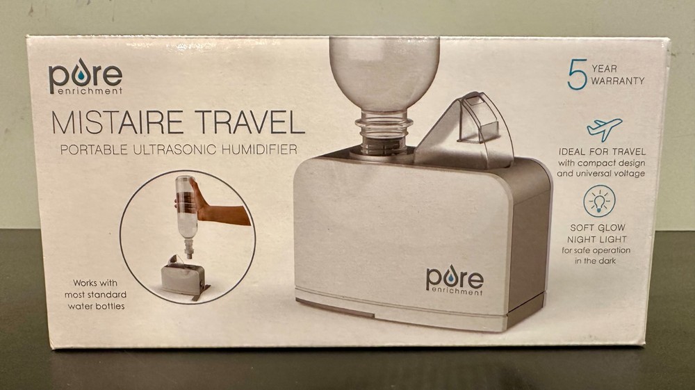 Pure Enrichment MistAire Travel - Portable Ultrasonic Humidifier *NEW/OPEN BOX*