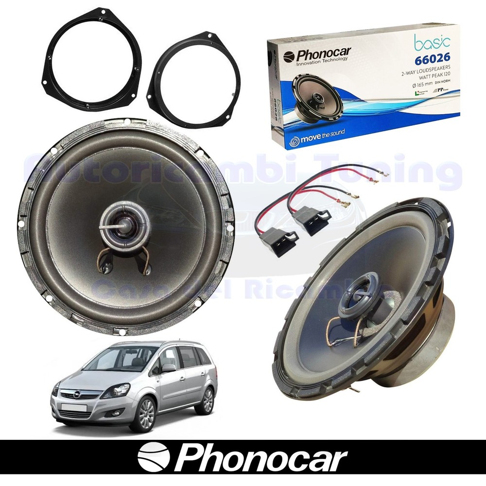 PHONOCAR 66026 165mm 60w Coaxial Ant Speakers for Opel Zafira B