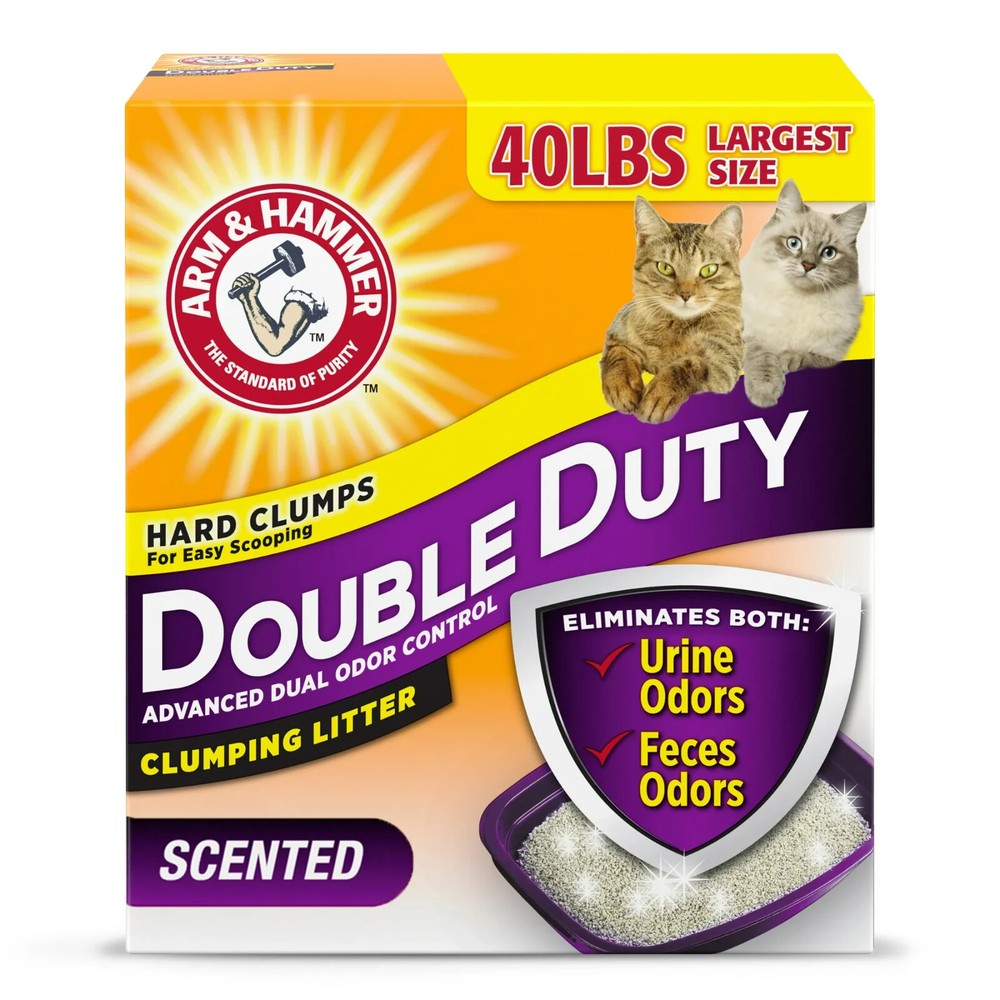 Advanced Scented Clumping Cat Litter with Double Duty Odor Control, 40L-image