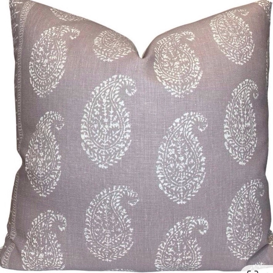 Peter Dunham Kashmir Paisley Lilac Purple Decorative Pillow