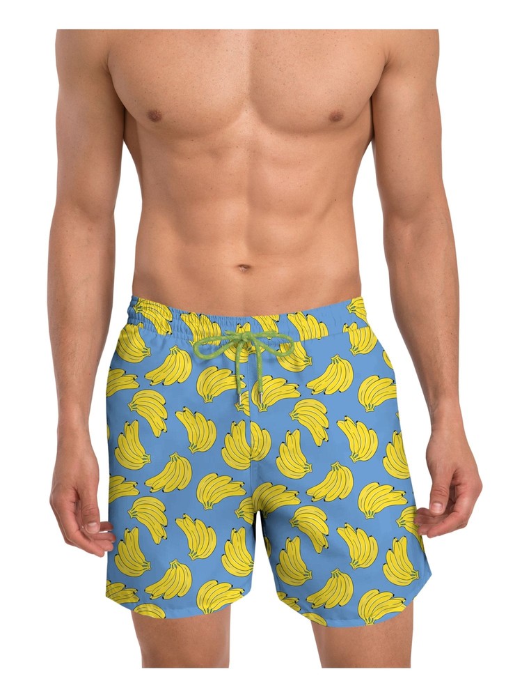 NICK GRAHAM Mens New York Light Blue Graphic Classic Quick-Dry Swim Trunks XXL