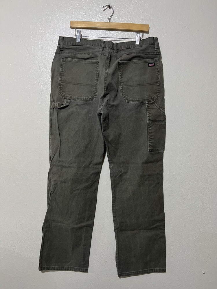 Dickies Carpenter Duck Jeans Mens 36x34 Golden Brown Canvas Relaxed Fit