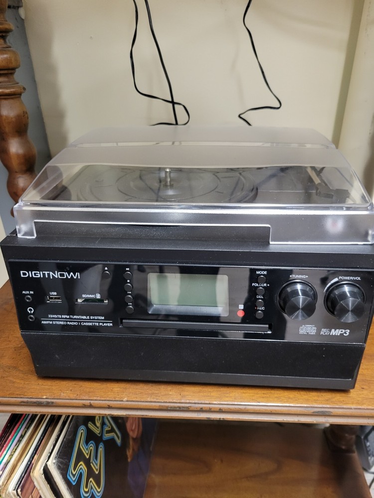 DIGITNOW M504 Bluetooth Record Player Turntable w/ Speaker's Vinyl MP3 Cd