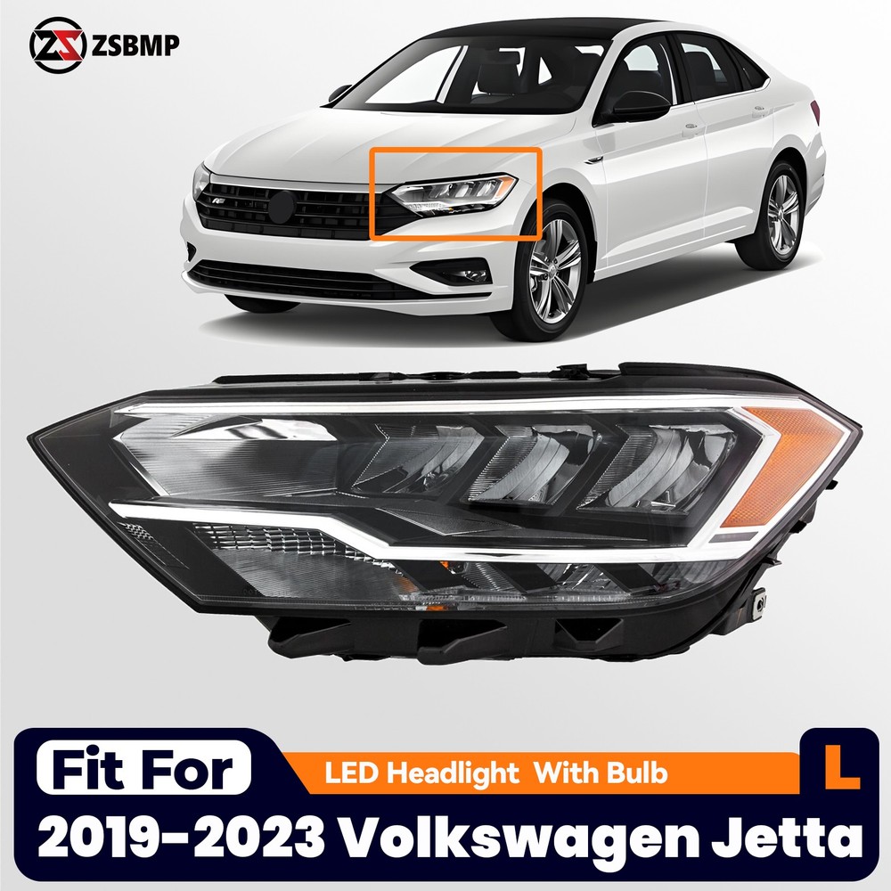 For 2019-2023 Volkswagen Jetta LED Headlight W/ Bulb Driver Left Side 17A941035E
