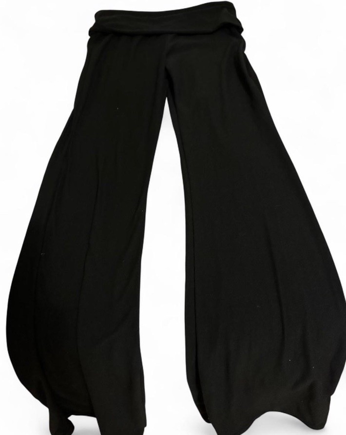 XS Black Fold Over flare  Leggings Super Flattering