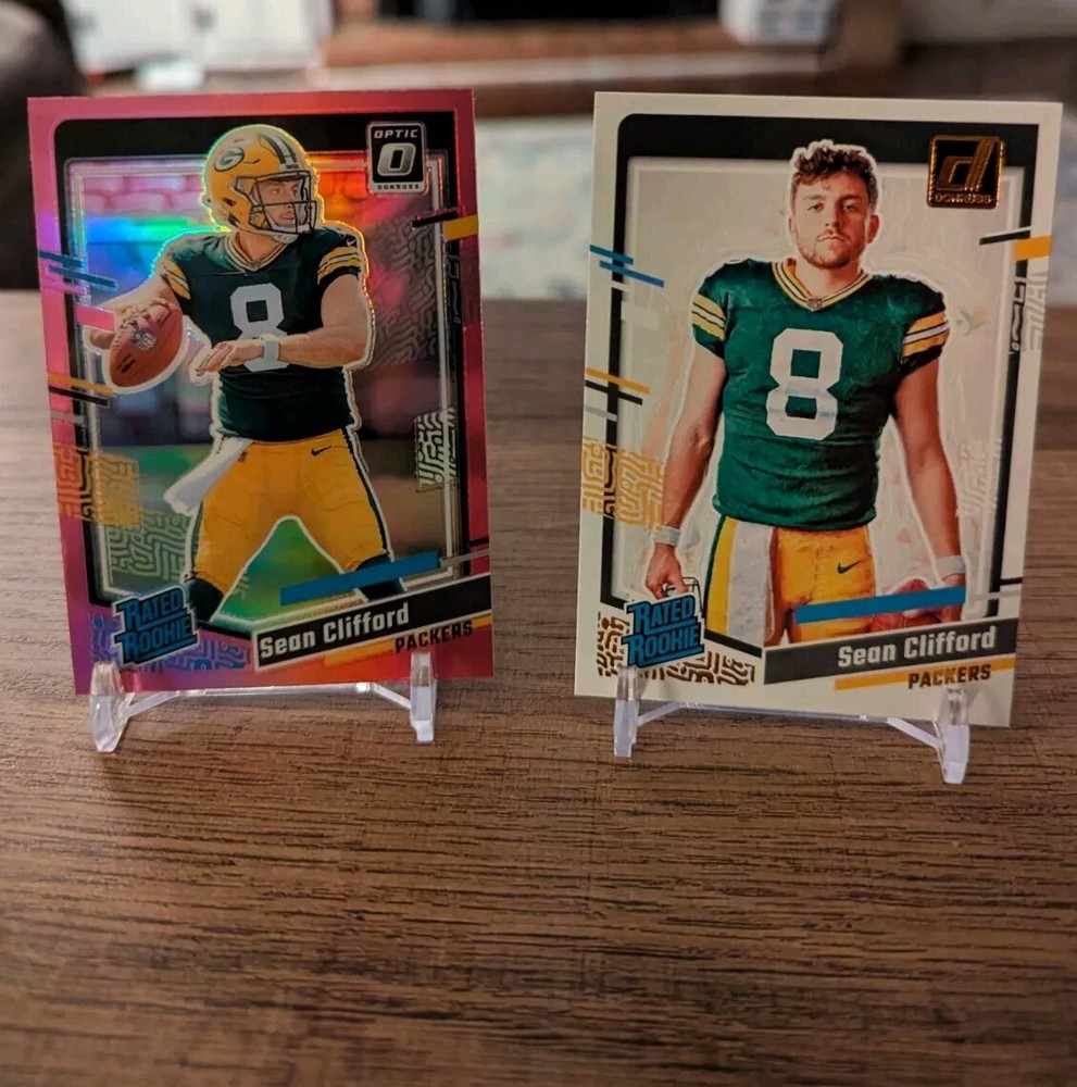 Sean Clifford Rookie Lot: Optic & Donruss Rated Rookie Pink - Packers