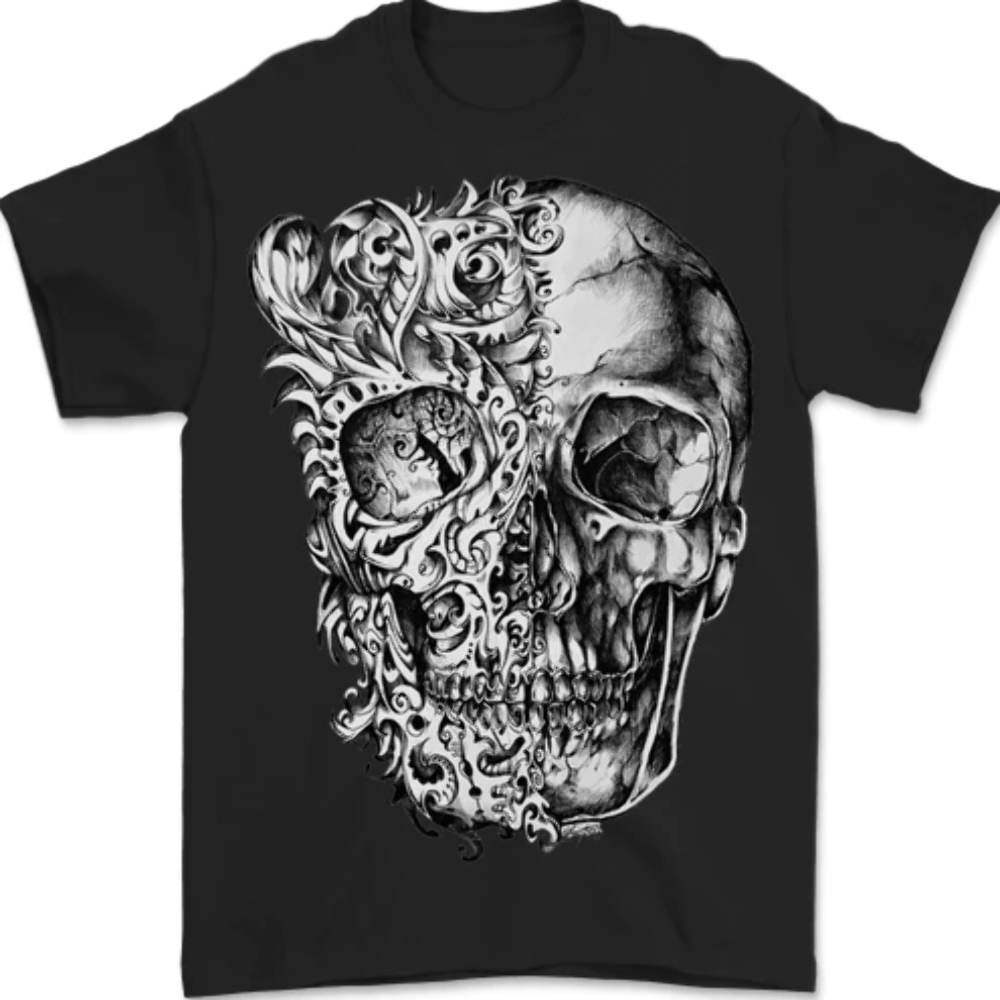 Odd Skull Mens T-Shirt 100% Cotton
