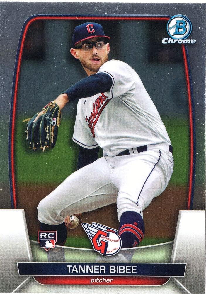 2023 Bowman Chrome Tanner Bibee #88 Rookie RC Guardians Baseball Card