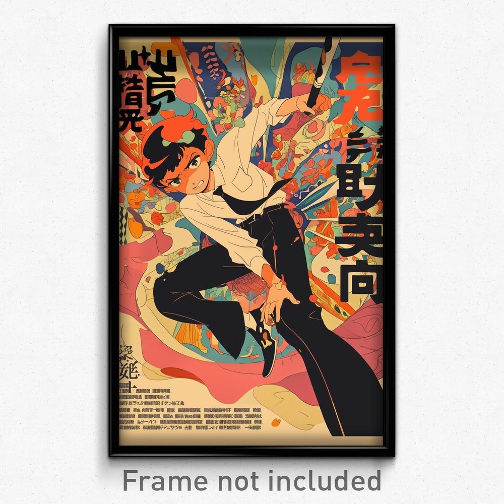 Chinese Film Poster - Annoyed Boy in Thrifty High-Waist Pants Print