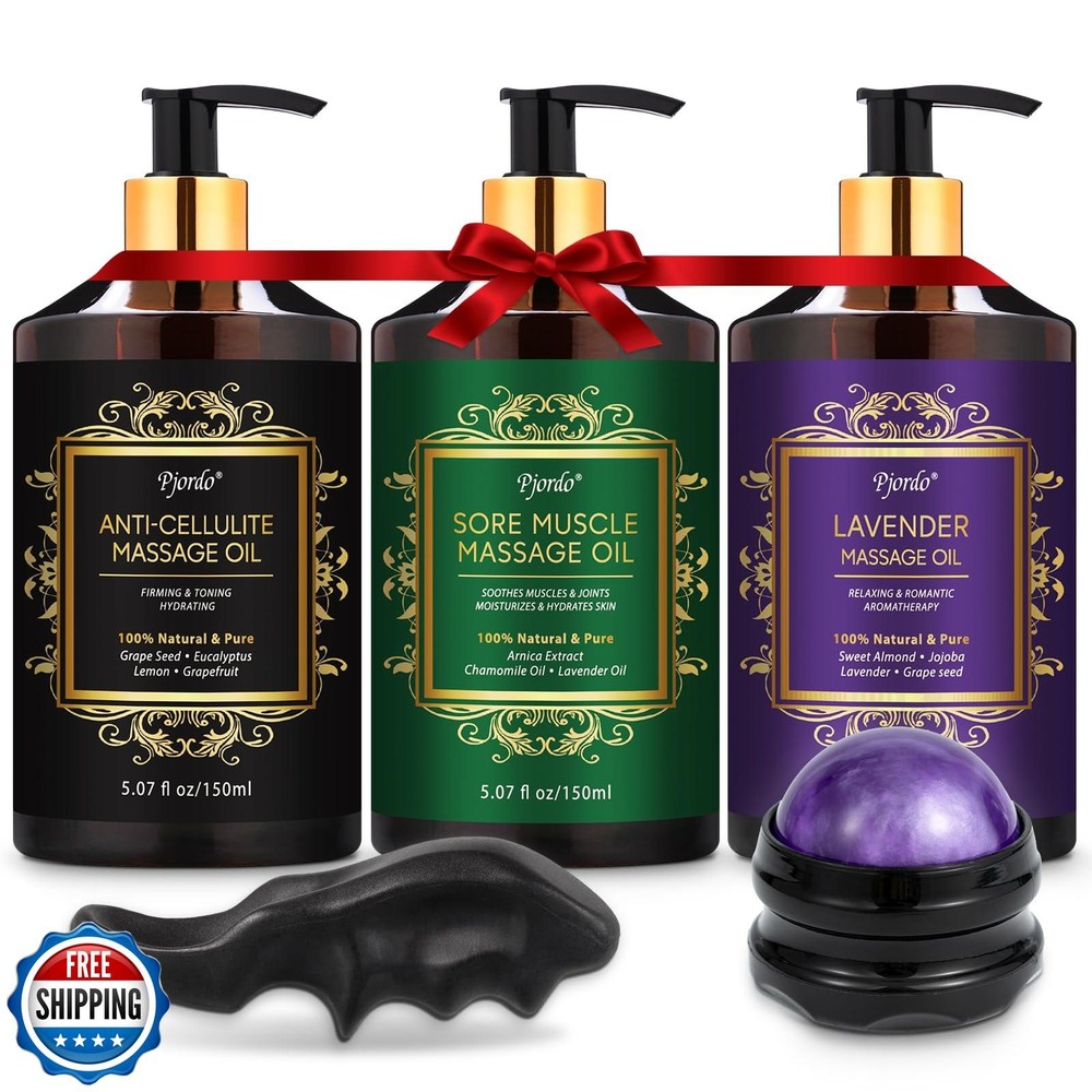 3 Pack Massage Oil Set for Husband - Perfect Fathers Day Gift-image