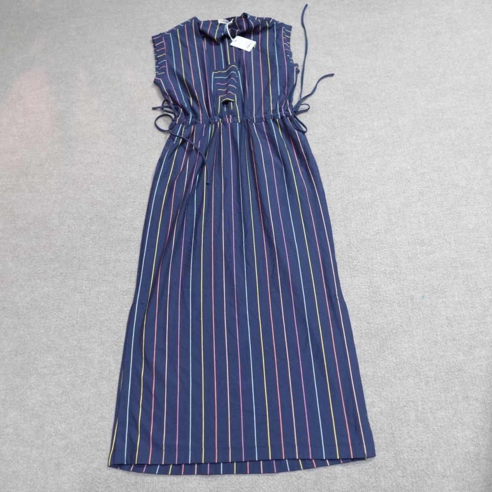 Marine Layer Womens Dress Medium Blue Striped Roxanne NEW