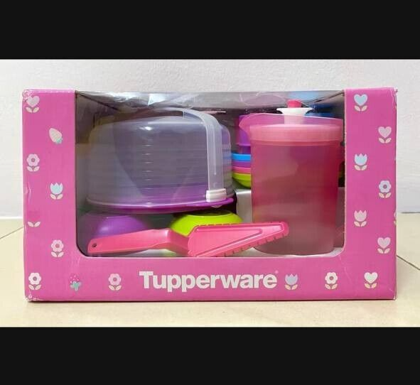 Tupperware 14 PCS Kids Mini Serving Toy Set Birthday Gift Box FREE SHIPPING!!