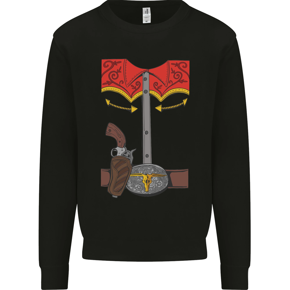 Cowboy Costume Outfit for Men Stag Do Fancy Dress Sweatshirt