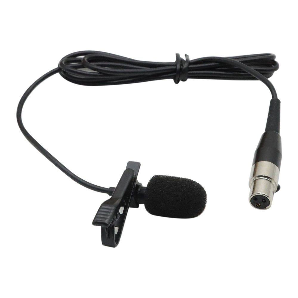 Black Lavalier Lapel Tie Clip Microphone For AKG Samson Wireless mini 3 Pin XLR