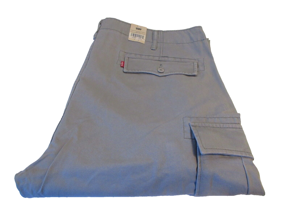 Levi's Men's 100% Cotton Slightly Tapered Leg ACE Cargos Grey Pants Size 40/32