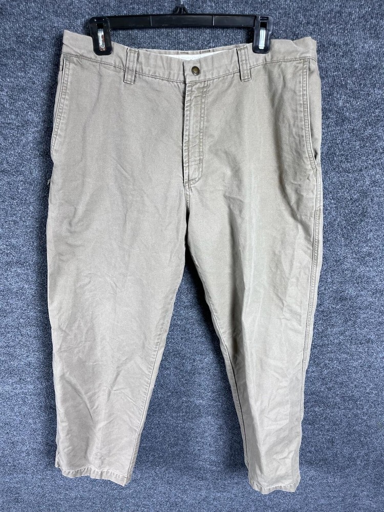 Columbia Men's Cargo Pants Cotton Canvas Beige 100% Cotton