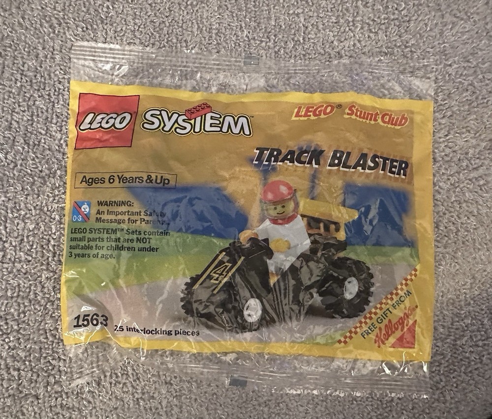 Vintage Lego 1563 Stunt Club Track Blaster-Gift From Kellogg’s-NEW