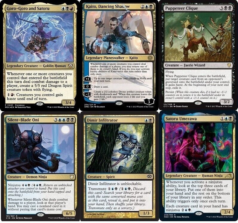 MTG Commander EDH Deck Goro-Goro and Satoru 100 Magic Cards Dragons Ninjas - NM