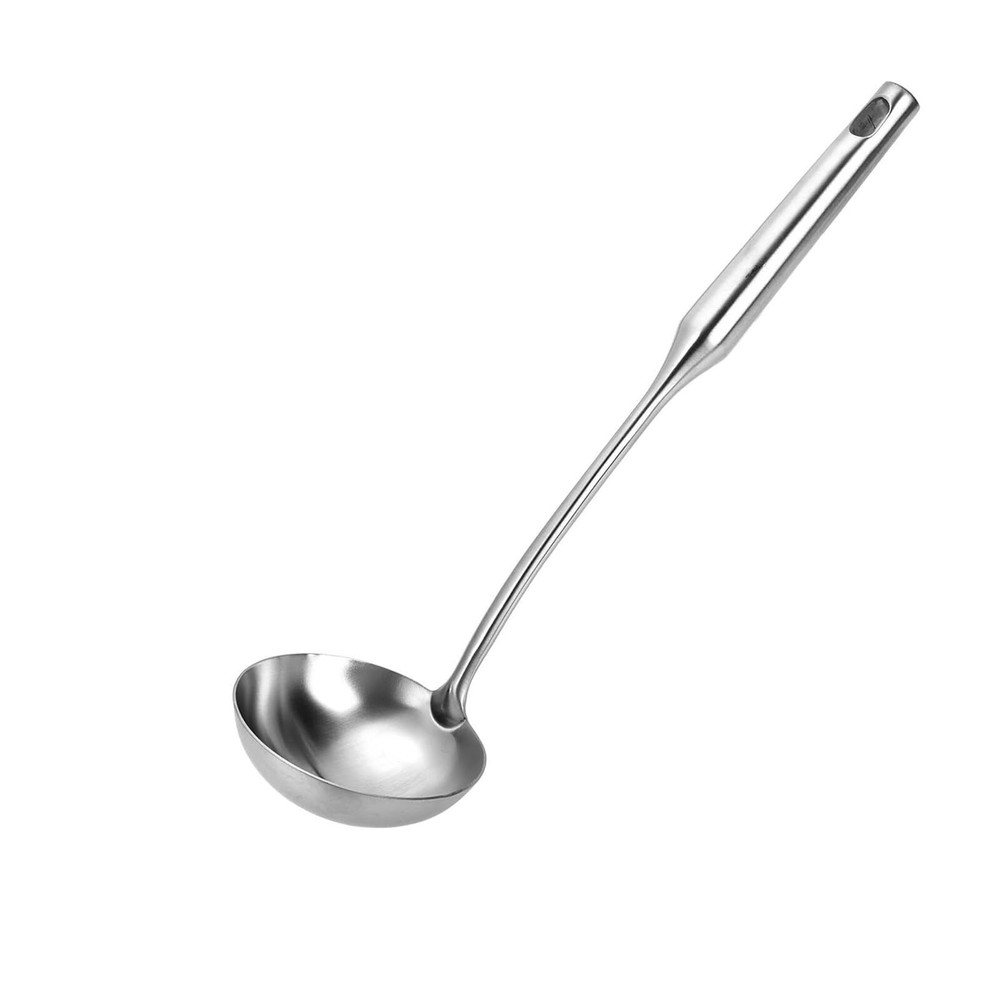 304 Stainless Steel Soup Spoon Cooking Spoon for Kitchen, Metal Soup Ladle,[R...