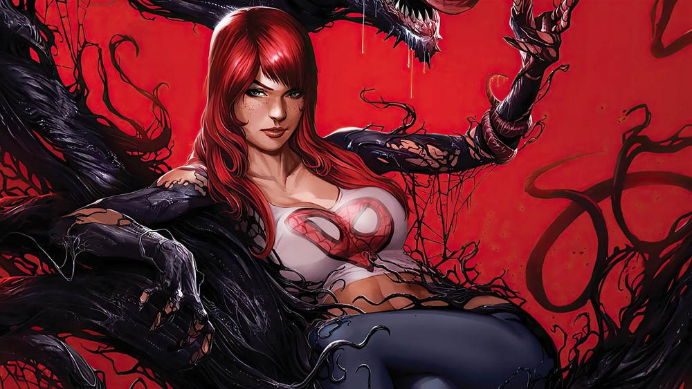 Mary Jane Venom Symbiote Metal Art Print Comics Poster 8in x 12in Lot Up