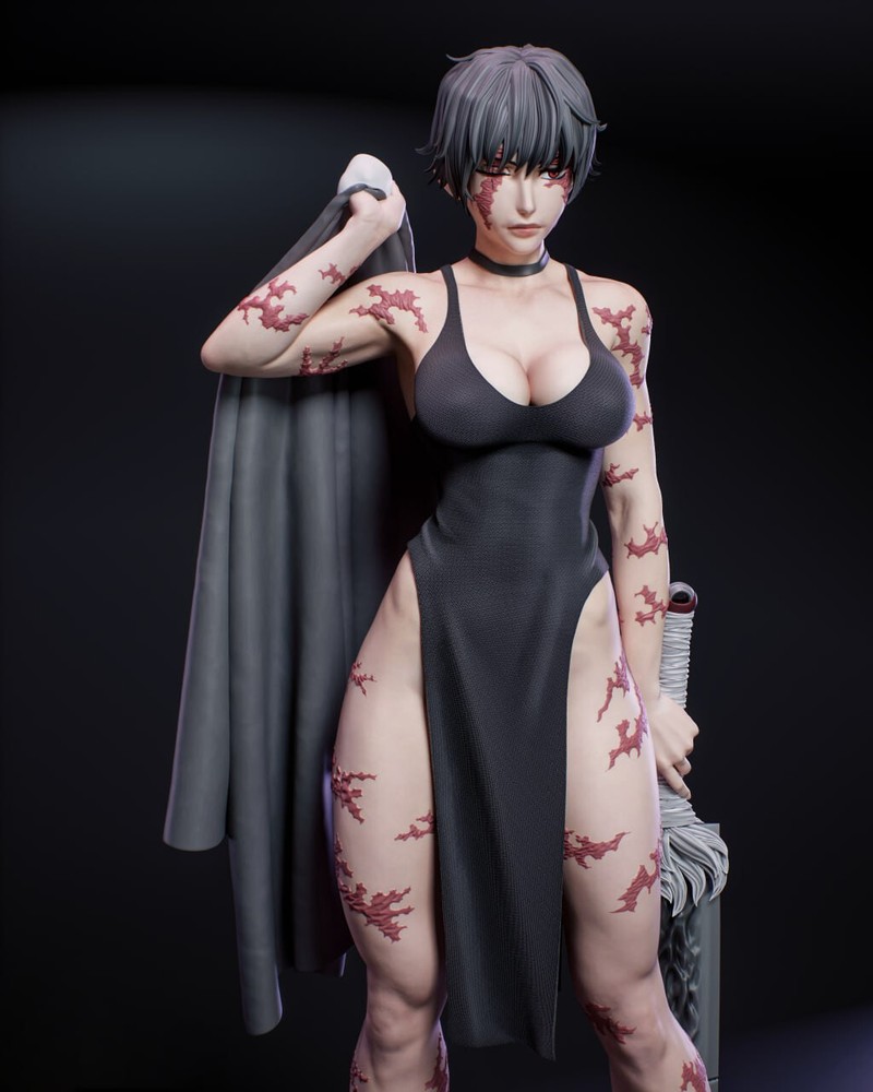 Sexy Maki Zenin 3D Resin Figure - 1/6 Scale, 12K Detail, Hand-Painted