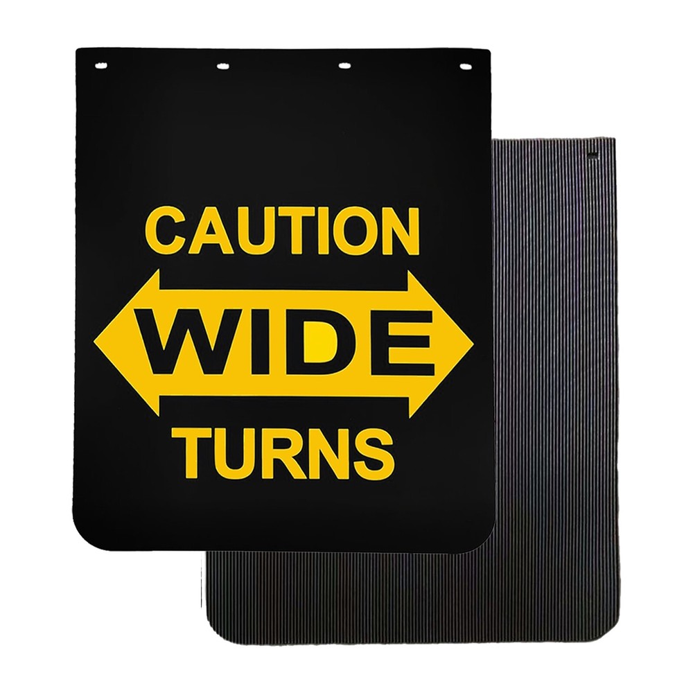 24x30 Semi Truck Mud Flaps - Durable PVC Polymer Tractor Trailer Splash Guards in Black