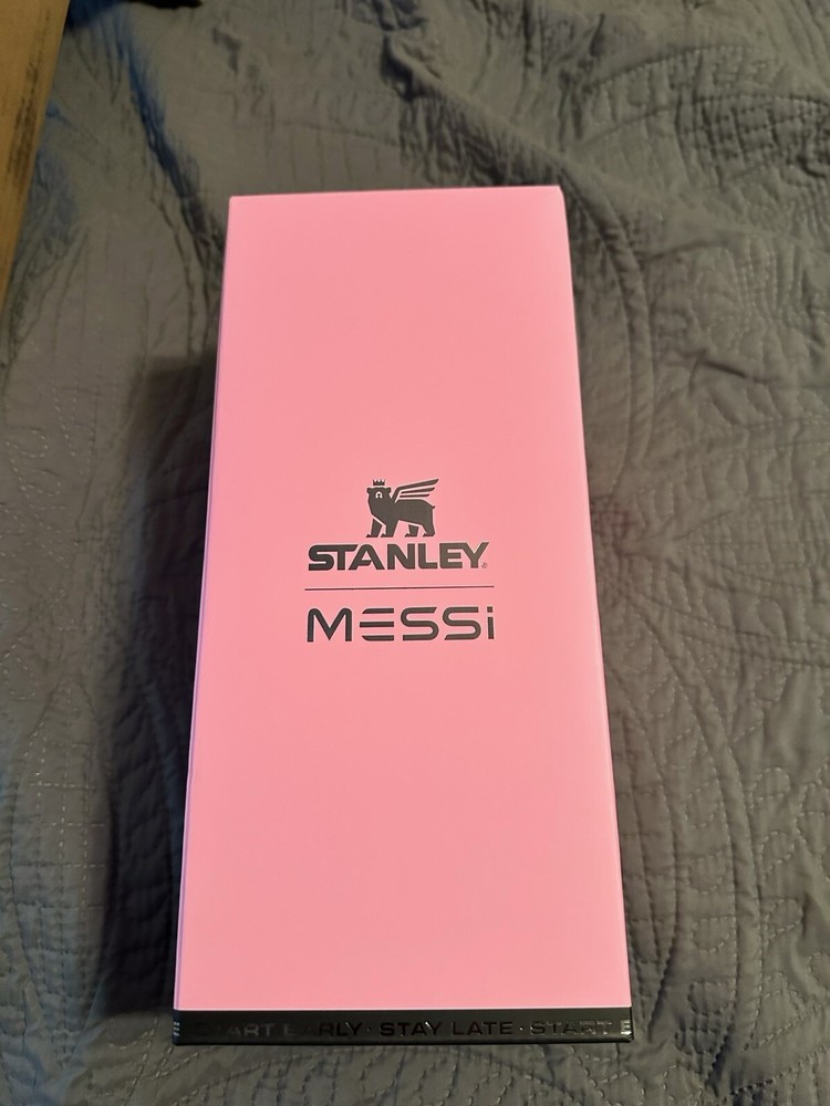 Messi x Stanley 40oz Quencher ProTour Tumbler Flip Straw GOAT Pink Free Shipping
