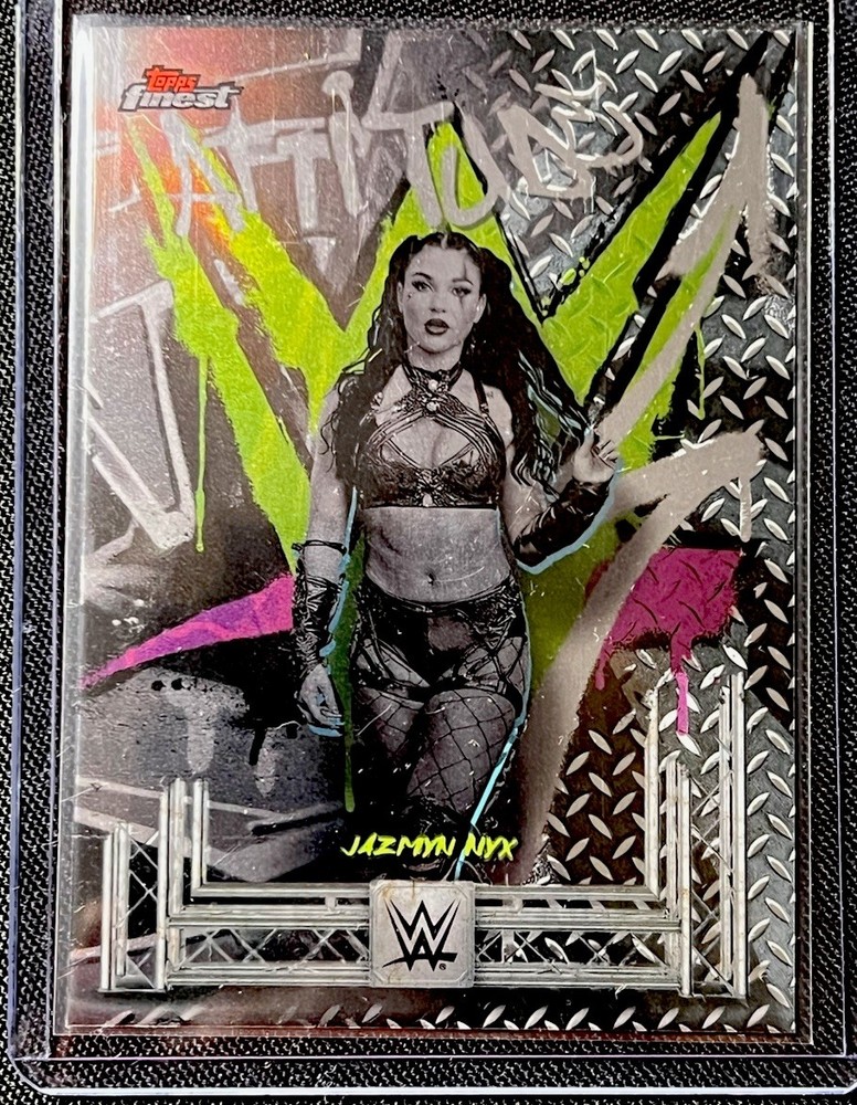 2025 Topps Finest + WWE - Jazmyn Nyx Rare Card #268 NXT