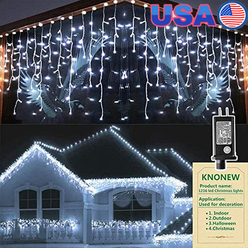 99FT Outdoor LED Christmas Lights with 8 Modes Timer Waterproof String Decor US