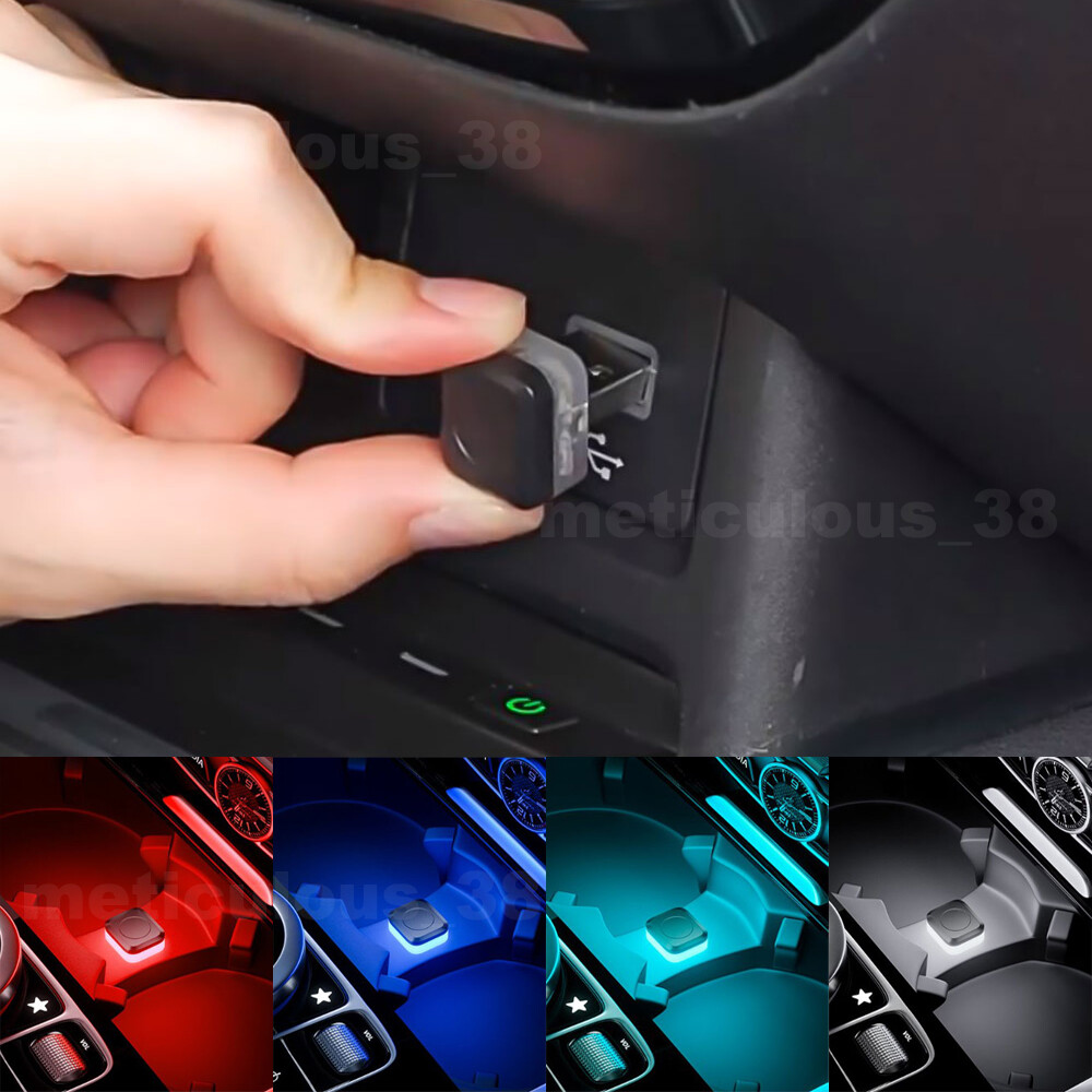 Mini USB LED Car Interior Lights Neon Atmosphere Ambient Lamp Bulbs Accessories