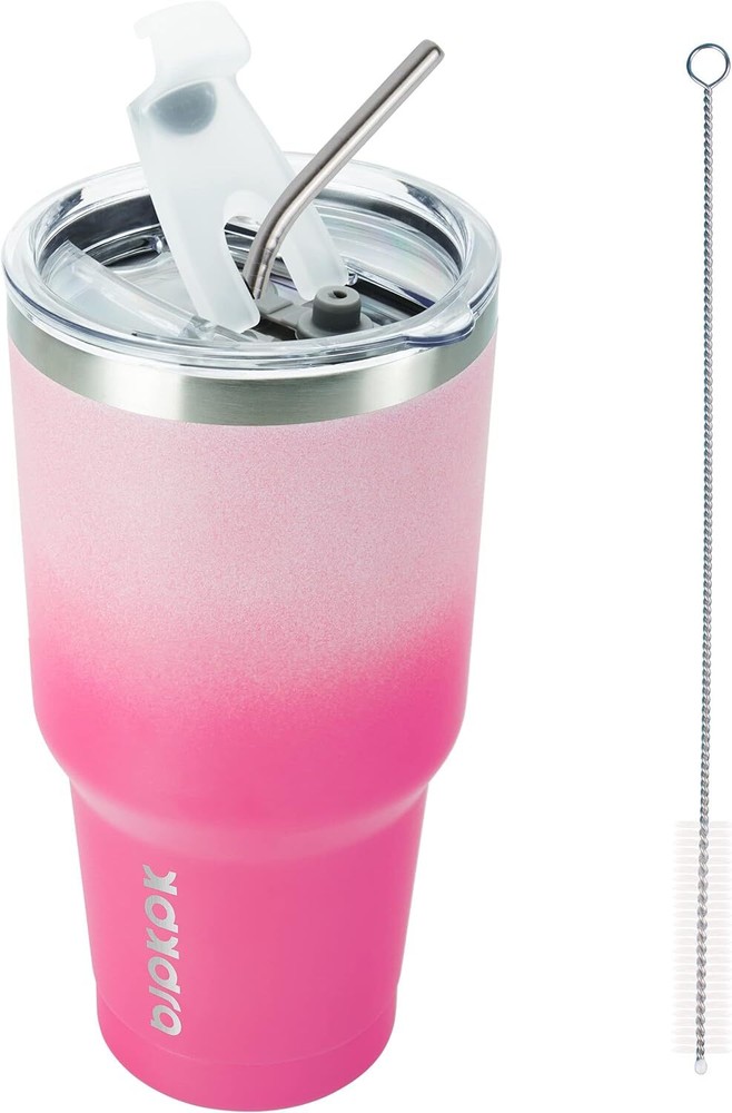 BJPKPK 30 oz Tumbler With Lid And Straw Travel 30oz, A-Cherry Blossom-30oz