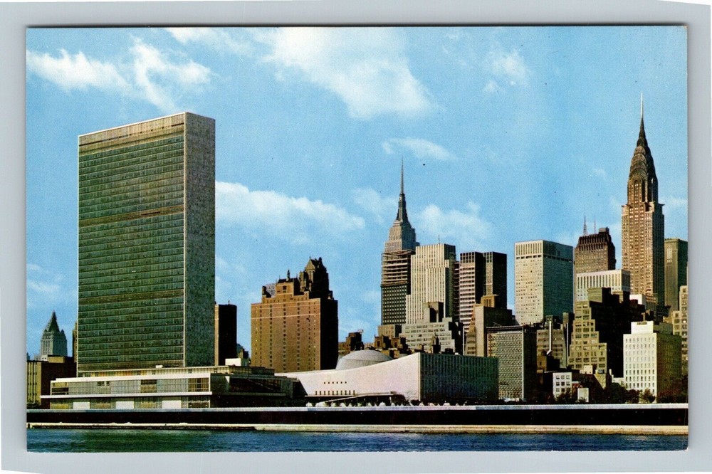 New York City NY, Empire State & Chrysler Building, New York Vintage Postcard