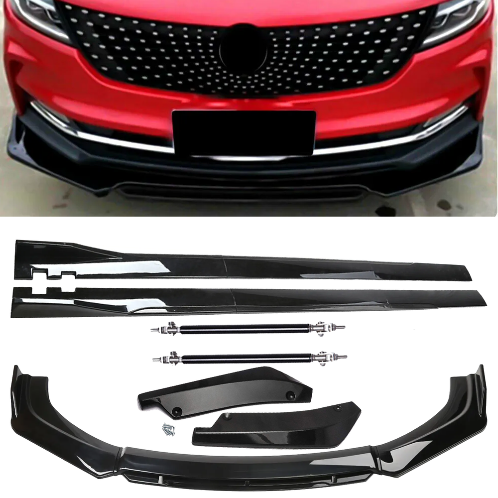 Front Bumper Lip Chin Spoiler Splitter Side Skirt Rear Rod For Hyundai Genesis C