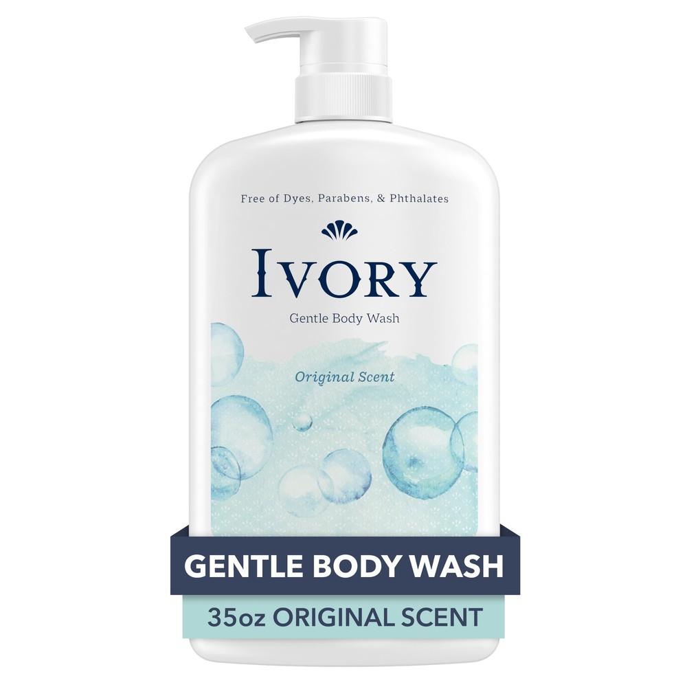Ivory Gentle Body Wash Original Scent 35 oz Free of Dyes Parabens Phthalates