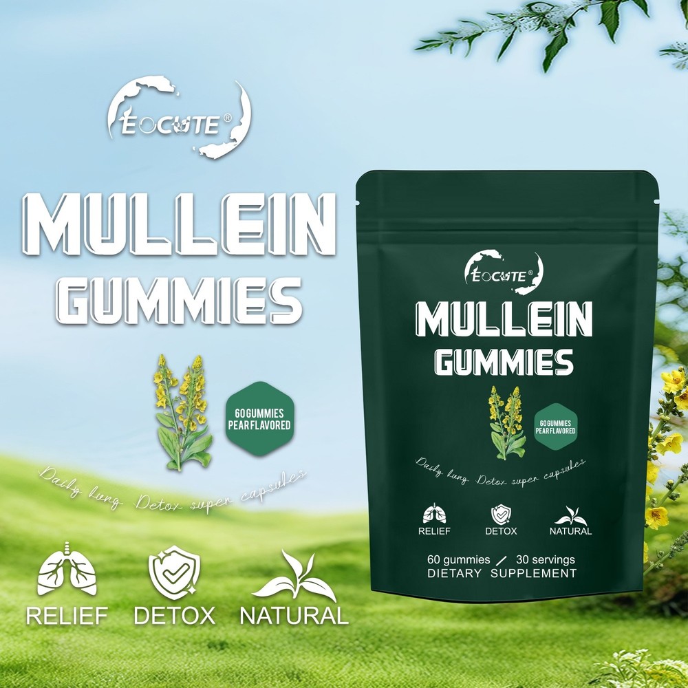 9 in 1 Mullein Leaf Extract Gummies for Lung Cleanse, Extra Strength 10000 MG US