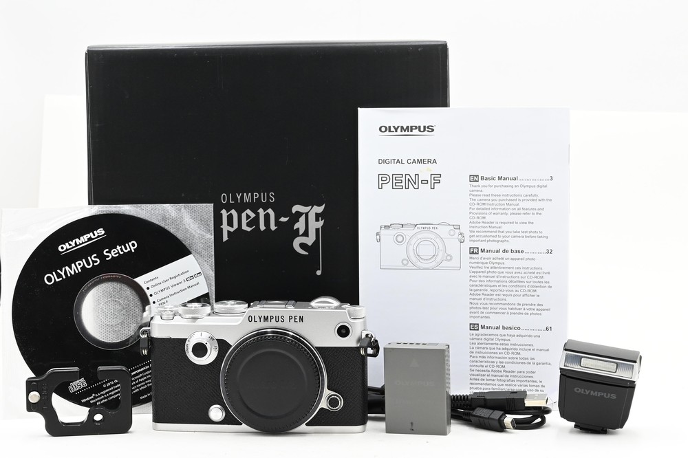 Olympus PEN-F 20.3MP Mirrorless MFT Digital Camera Body w/Flash #777