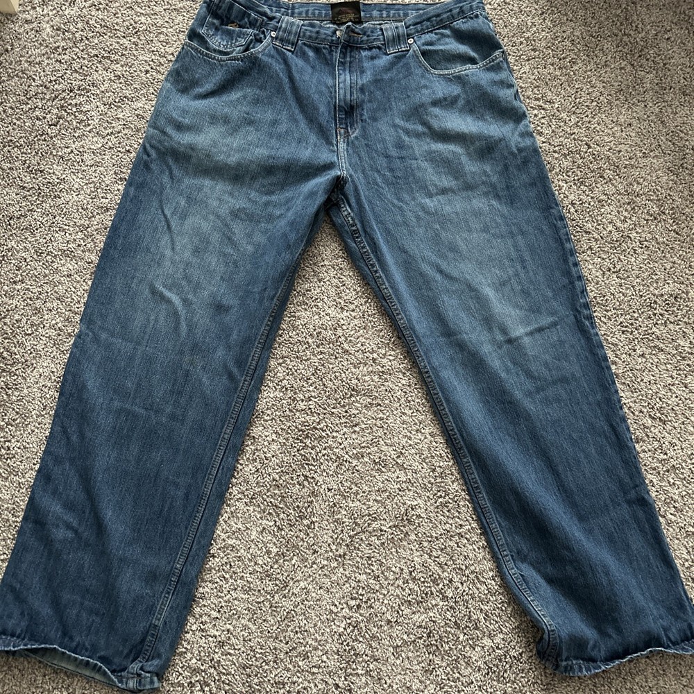 Vintage Rocawear Jeans Mens 40x32 Blue Baggy Wide Leg Hip Hop