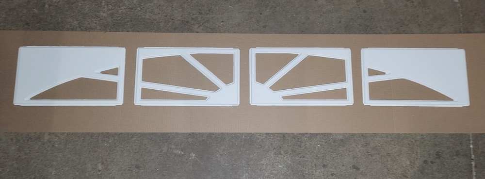 WHITE SUNSET 503  Window Inserts/Short Panel IDEAL Garage Doors Set of 4