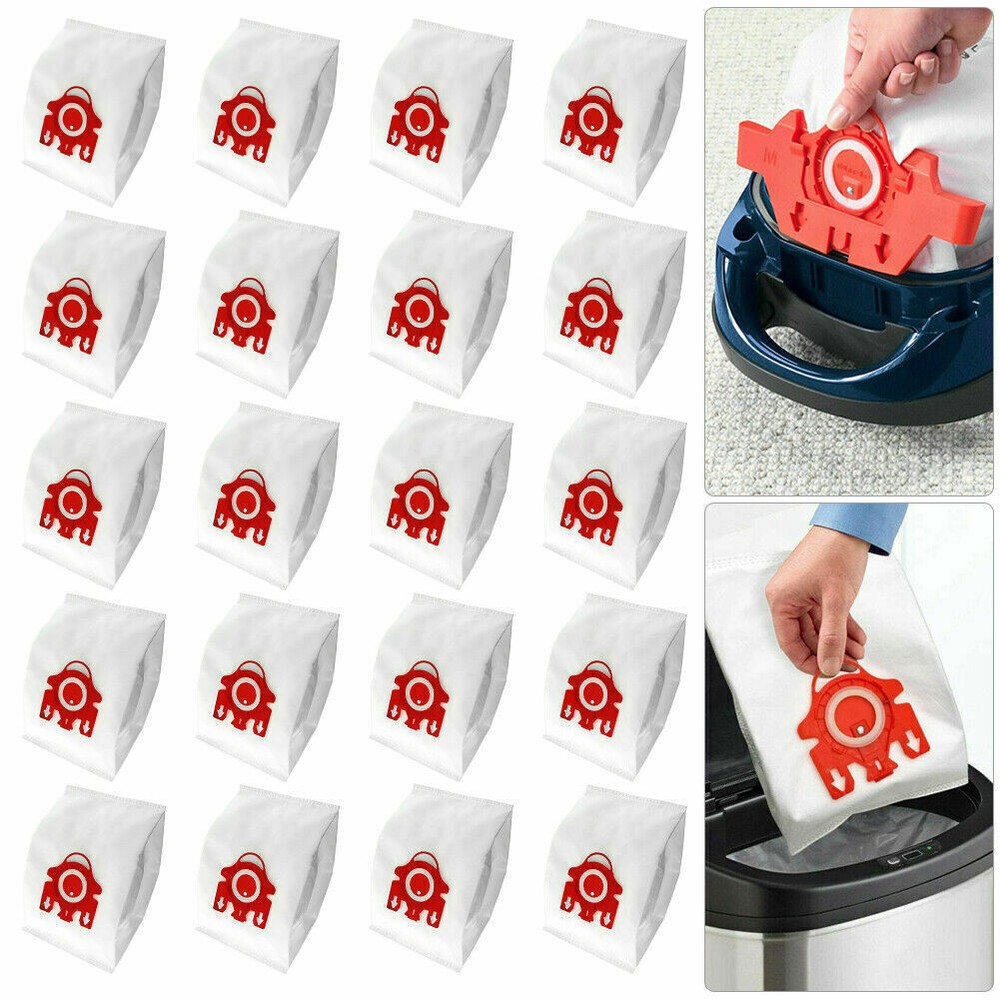 10Pack Dust Filters Bags Efficiency For Miele FJM Synthetic Type Vacuum Cleaner