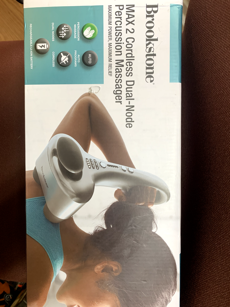 Brookstone Massager Dual Node Rechargeable With Charger