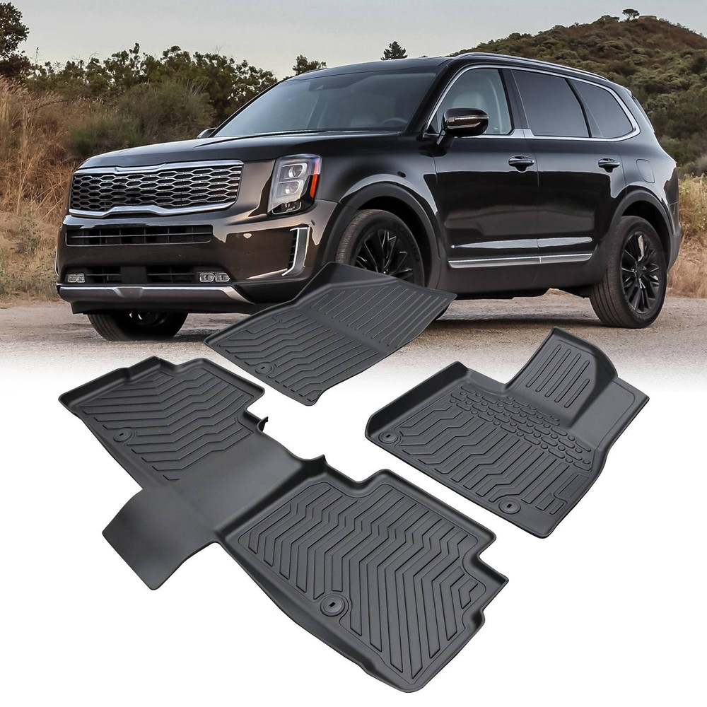 Car Floor Mats for 2020-2023 Kia Telluride Bucket Seats Without Center Console
