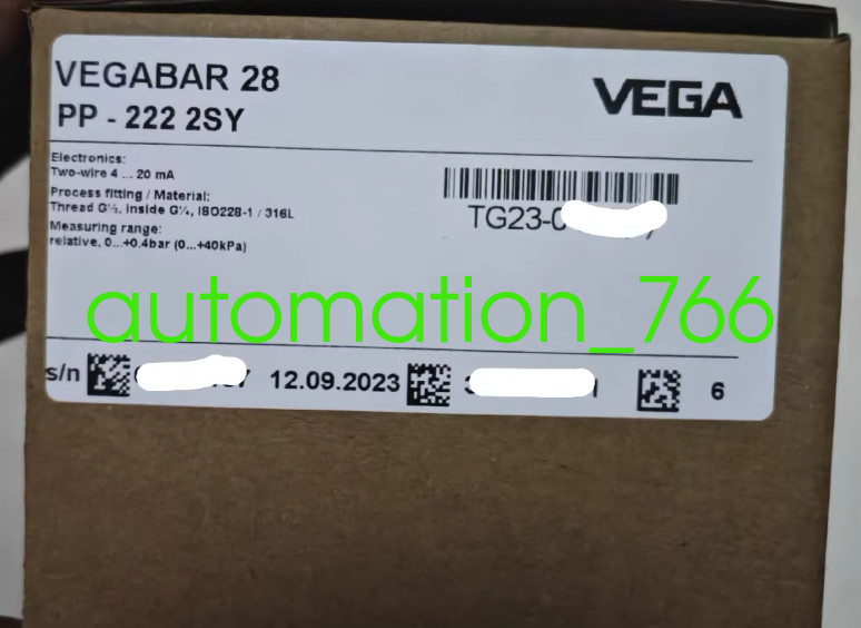 Brand new VEGA VEGABAR 28 PP-222 2SY Pressure sensors shipping Via Fedex or DHL
