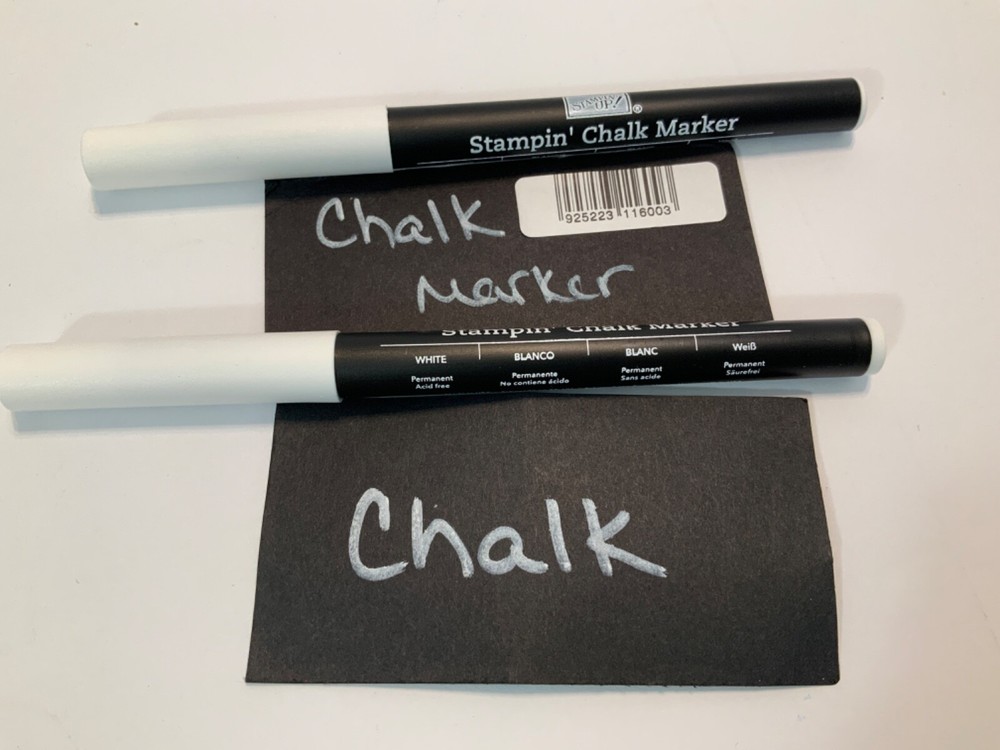 2 Stampin Up WHITE CHALK MARKER Lot 2 Art Card Making Paper Crafts Scrapbook