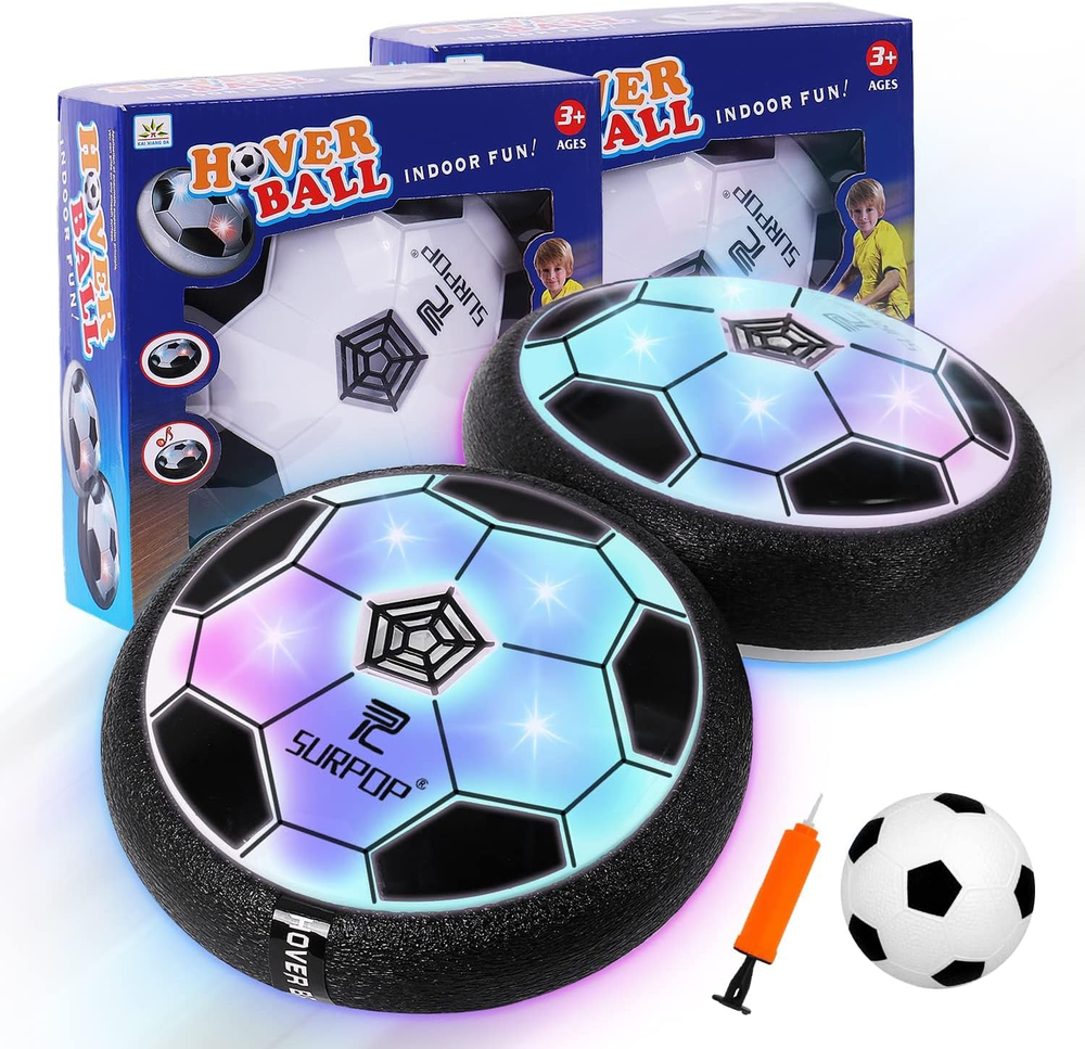 2 Pcs Hover Soccer Ball Set for Boys Ages 6-12 - Cool Gift Idea