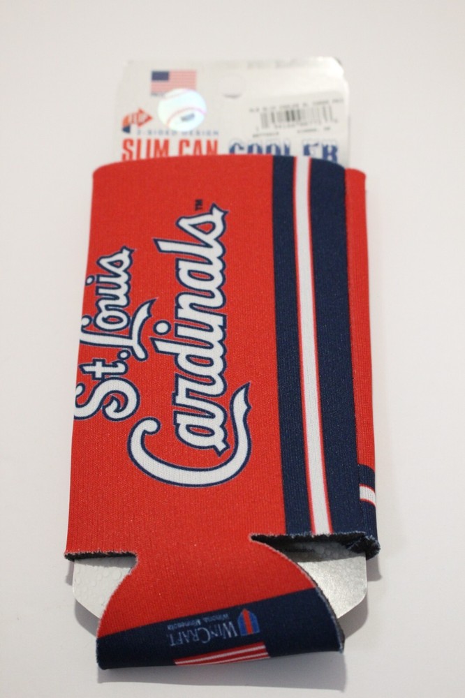 St. Louis Cardinals Slim Can Cooler 2-Sided Design New