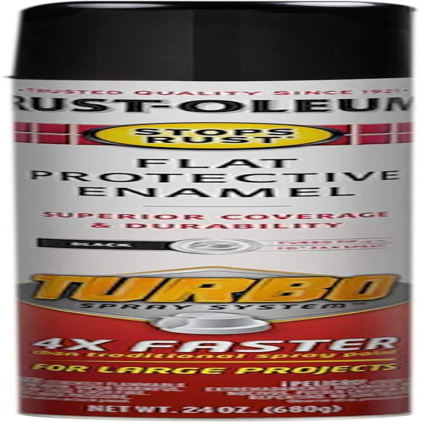 Stops Rust Turbo Spray System Flat Black 24oz