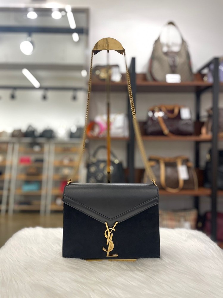 Cassandra Chain Strap Crossbody Bag in Black 532750