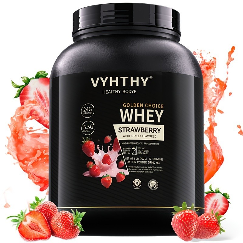 VYHTHY Premium Whey Protein Powder Strawberry 2lb